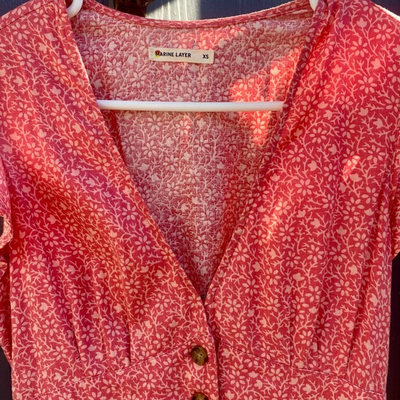 Floral Button-Down Maxi Dress XS - Picture 3 of 7